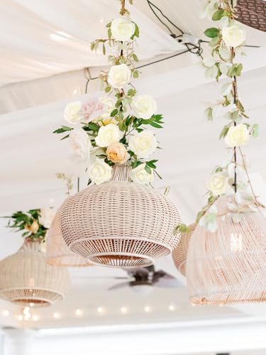 Artificial Rose Flower Heads, 200 Pcs Ivory Stemless Roses Artificial Rose Flower Heads for Crafts 1.97in Fake Roses Heads Artificial Roses for DIY Craft Wedding Party Decoration(Lvory) - color: Ivory