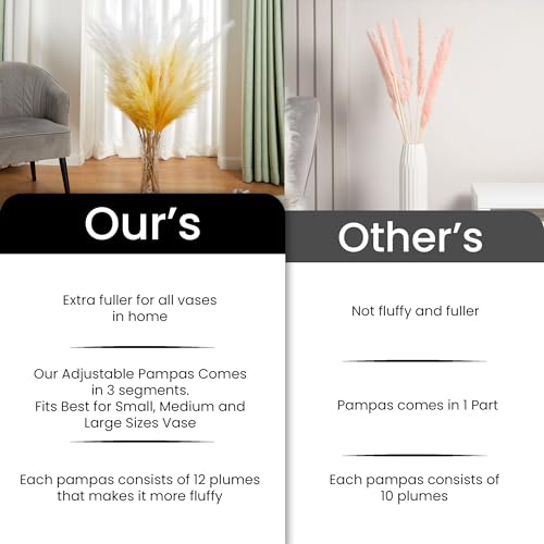 7 Pcs/45 Inches Artificial Tall Pampas Grass for Floor Vase - Long Fake Pampas Grass Branches for Office and Home Decor - Pompas Grass Gift and Boho Decor (Yellow Gold Gradient, 7) - color: Yellow Gold Gradient