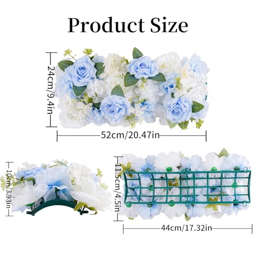 Pack of 10 Wedding Arch Decorations, 20.47 inch Artificial Flower Table Centerpieces Floral Arrangement for Wall Backdrop Party Bridal Shower Event Decor - Blue - color: Blue