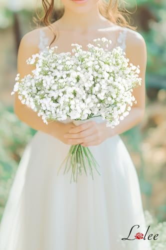 LELEE Baby's Breath Artificial Flowers - 30 PCS Babys Breath Flowers Bulk - Real Touch Fake Gypsophila Bouquets for Wedding Decor, Party Arrangements, Home Decoration, DIY Crafts (White) - color: 30pcs Flower