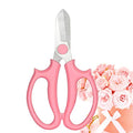 Leize Flower Scissors, Premium Thickened Stainless Steel Floral Shears, Strong Pruner for Flowers, Branches and Leaves (Pink) - color: Pink