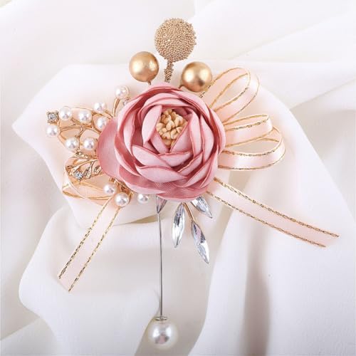 Blush Pink Boutonnieres Set of 12 for Groom Groomsmen Best Man Artificial Flower Formal Party Boutonniere for Men Suit Decoration Wedding Graduation Prom Homecoming Blush Pink - color: Blush Pink Boutonnieres (12pcs)