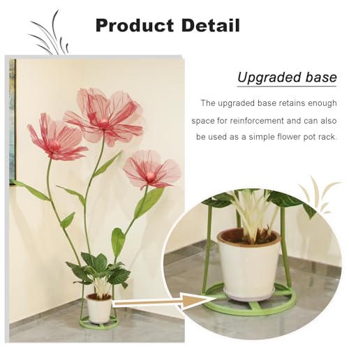 Giant Flowers for Decoration,Wedding Reception Essential Decoration,5.6 Ft Tall Artificial Silk Flower,Party Banquet Background Decor,Home Decor（Red） - color: Red