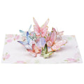 Pop Up Birthday Card 3D with Gold-edged Butterfly Greeting Cards with Envelope for Women Birthdays Thank You Get Well Any Occasion for Grandma Wife Mom Girlfriend