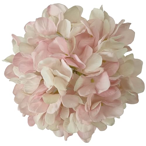 7.1'' Pink Hydrangea Artificial Flowers,10 Pcs Artificial Silk Hydrangea Heads,81 Petals Faux Hydrangea Flowers Heads with Stems for Home Wedding Baby Shower Decor(Pink) - color: Pink
