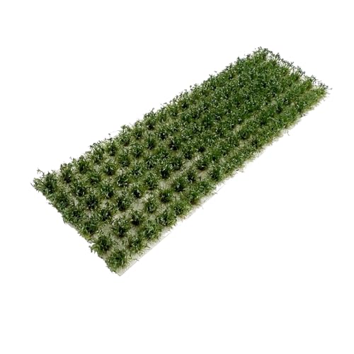 120 Pcs 8-Color Miniature Tea Garden Grass Tufts - Static Artificial Grass Plants for Diorama, Model Railway, Train Scene Decoration,Ages 14+ (0.8cm)(Abies Color) - color: Abies color