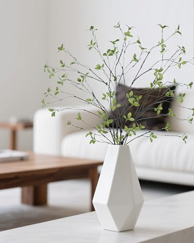 DuHouse 24" 5Pcs Fake Greenery Stems Artificial Ficus Branches Fake Plants for Home Office Table Vase Filler Decoration(Green) - color: Green, size: 24"