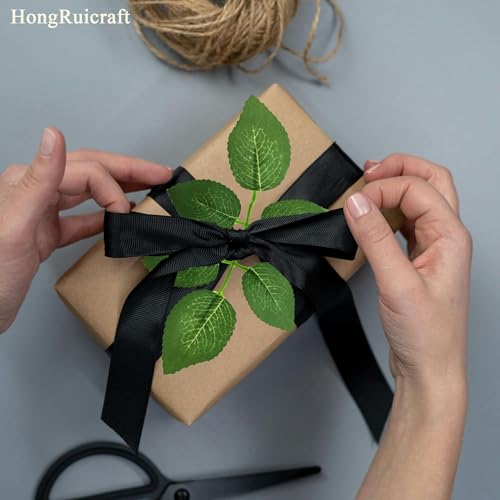 120PCS Artificial Rose Leaves, Decorative Greenery Foliage, Set of Stems Bulk Silk Greenery Fake Rose Flower Leaves for DIY Wedding Bouquets Bridal Shower Centerpieces Home Decorations