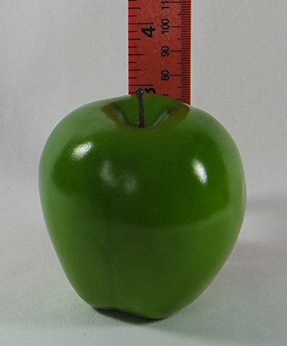 Vasefill 6-Pack Artificial Green Oval Apple Plastic Apples Fruit Six Pieces Fake Manzana - color: Apple (Green Oval)