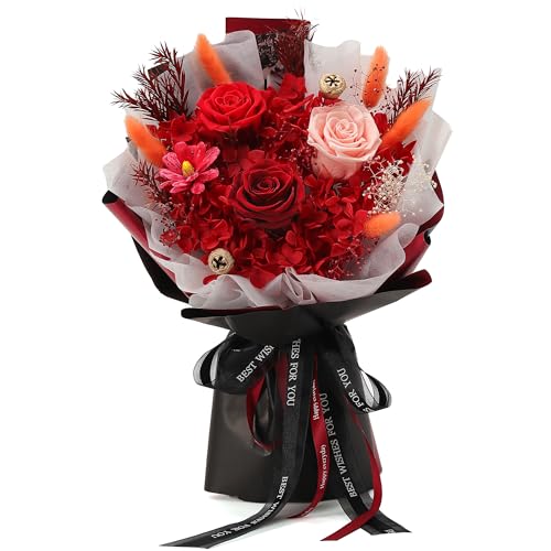 BestFlower Mothers Day Flowers Bouquet Gifts for Mom,Roses Bouquet Gifts for Women Mom Wife from Daughter,Fresh Flowers for Delivery - color: Red01