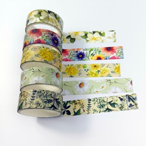 20 Rolls Washi Tape Set,Floral Washi Tape for Journaling, Assorted Sizes (Floral B) - color: Floral B