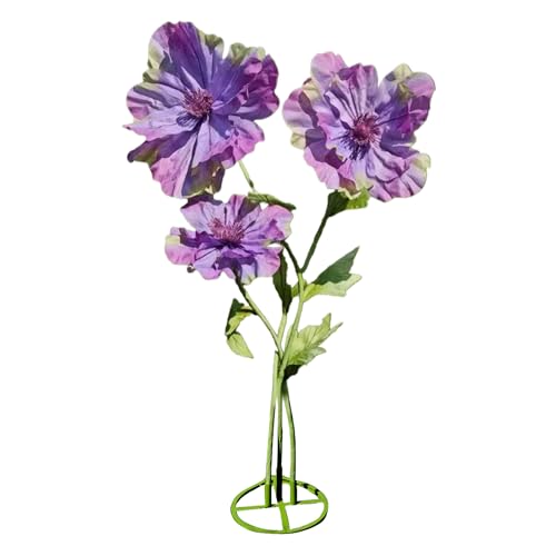 3D Large Realistic Fake Flowers Weddings Decor Waterproof - 3PCS Purple Giant Peony Artificial Flower, Big Artificial Flowers Durable Easy Maintenance for Birthday Party/Malls Background Decoration - color: Peony-purple