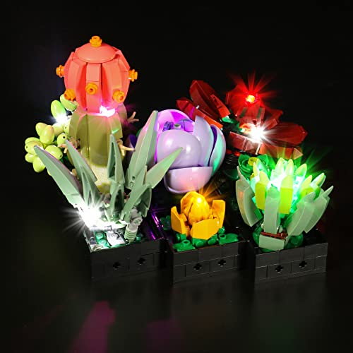 LED Light Kit for Lego Succulents 10309 Plant Decor Building Set; Decoration Lights Build a Succulents Display Piece for The Home or Office (Lights Only, No Lego Models) - color: 10309 Succulents, size: Sensing Version