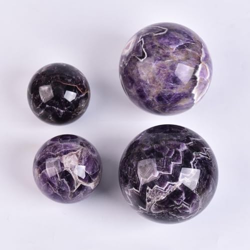 Large Dream Amethyst Crystal Ball with Stand Healing Crystals Sphere for Meditation, Divination, Witchcraft 120-130mm/4.7-5.1" - color: Dream Amethyst, size: 120-130mm/4.7-5.1"