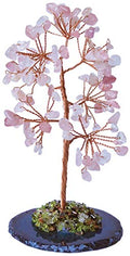 Mina Heal Crystal Money Tree Chakra Healing Feng Shui Fortune Good Luck Wealth Prosperity - color: Rose Quartz (Pink)