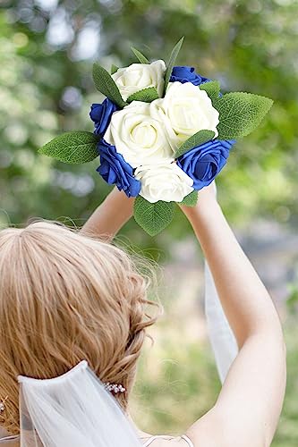 80pcs Rose Leaves Greenery Artificial Fake Green Leaves Bulk for DIY Wedding Bouquets Centerpieces Party Decorations - color: 80pcs 6-leaf Rose Leaves