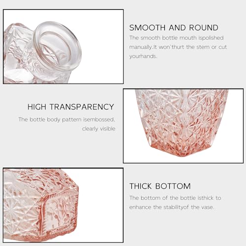 Glass Bud Vase Set of 20, Small Flower Vases, Glass Vases for Centerpieces, Vintage Home Table Decorations Bud Vases (20 Pcs, Amber) - color: Amber, size: 20 Pcs