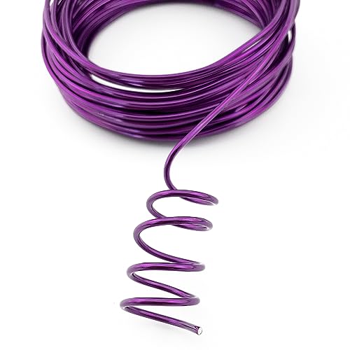 11 Yard Aluminum Wire Bendable Metal Wire Jewelry Craft Wire Beading Floral Making Jewelry Making Doll Making (9 Gauge, Purple) - color: Purple, size: 9 Gauge