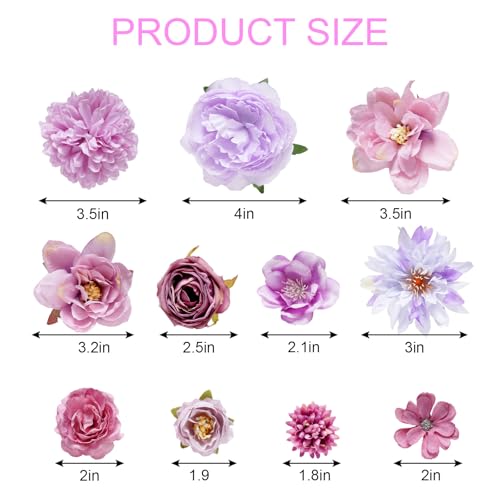 Faux Flower Small Artificial Flower Wedding Party DIY Home Decoration (27, Purple) - color: Purple