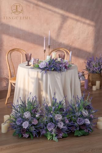 TINGE TIME Artificial Greenery Stems Box Set, 36pcs with 11 Kinds Faux Greenery Stems and Fake Lavender Bulk for Wedding DIY Bouquets Table Centerpieces Floral Arrangement Wedding Home Decor