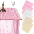 6 Pcs Pearl Tulle Table Runners Bohemian Country Tulle Lace Table Runner 120 Inch 10 Ft White Champagne Pink Lace Fabric for Home Dining Wedding DIY Craft - style: Pearl