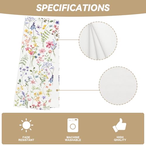 Watercolor Flowers Spring Table Runner Farmhouse Spring Summer Easter Flower Floral Home Kitchen Dining Room Table Decorations 13x48 Inch - size: Table Runner,13" x 48"