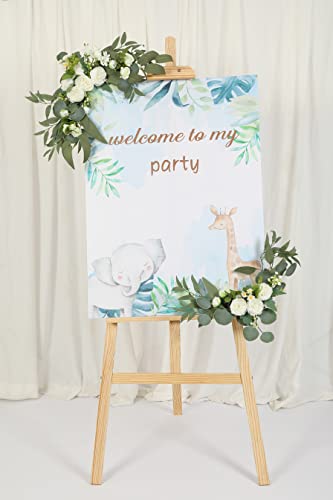 H&W 2pcs Artificial Wedding Arch Flowers for Wedding Sign, Floral Swag Dusty Decor for Reception Ceremony Backdrop(Willow Leaves-Peony-White) - color: Willow Leaves-peony-white