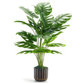 Der Rose 28'' Fake Plants Tall Artificial Monstera Faux Plants Indoor Outdoor Tree for Living Room Home House Decor - size: 28"-Monstera