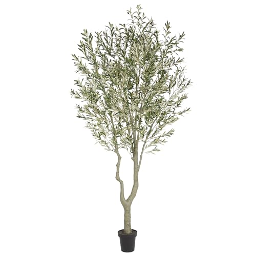 Nafresh Super Full Faux Olive Tree, 10FT Artificial Olive Tree Indoor, Fake Silk Trees with Realistic Leaves and Lifelike Fruits for Indoor Outdoor Living Room Corner Office Bedroom Home Decor - size: 10ft