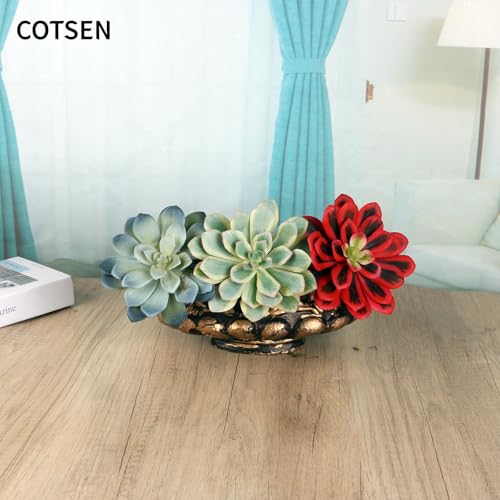 COTSEN 3 Pcs 5.9inch Artificial Succulents Plants Unpotted Assorted Fake Succulents for Office Family Garden Decor