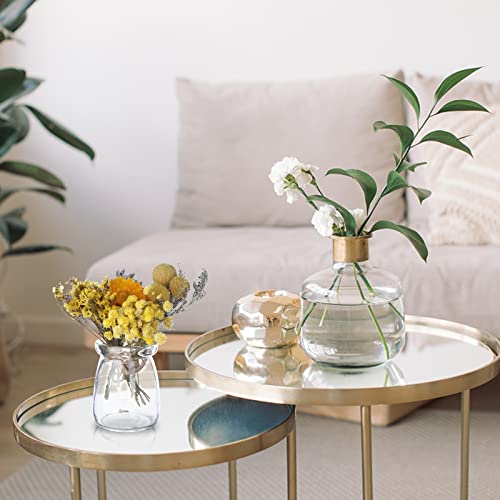 8 Pcs Mini Gypsophila Bouquets Natural Gypsophila Yellow Dried Flowers Bouquet Dry Flower&Leaves Daisy Dried Embossing Flower Bundles Plant Stem Bunch for DIY Craft,Photo Props,Wedding Card Decoration - color: Type6