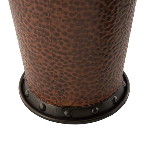 Deco 79 Metal Decorative Vase Indoor Outdoor Tall Floor Bottleneck Centerpiece Vases with Bubble Texture and Studs, Set of 3 Flower Vases for Home Decoration 50", 35", 26"H, Dark Brown - color: Dark Brown, size: 50", 35", 26"H
