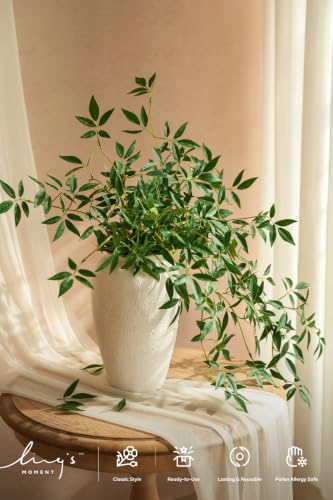 Ling's Moment Rosa Banksiae Artificial Vines, Pack of 7 Silk Greenery Garlands with Hanging Faux Laurel Leaves for Table Centerpieces, Wedding Arches & Floral Filler Arrangements