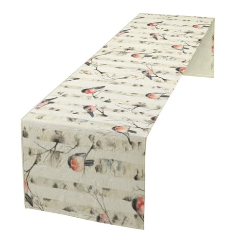 Birds Spring Table Runner, Colorful Birds Branches Seasonal Kitchen Dining Table Decoration for Home Party Decor 13x36 in - color: Bird_5, size: 13x36inch