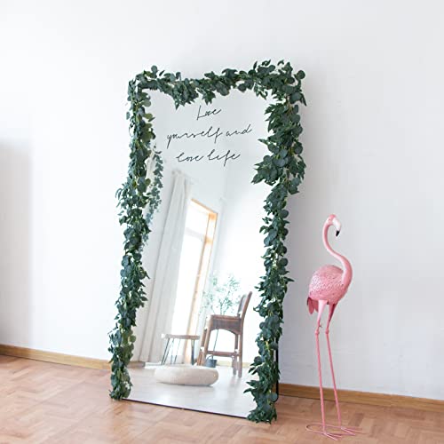 3Pcs Fake Eucalyptus Vines, 6.5FT Silk Ivy Garland, Odorless Lush Green Leaves Artificial Hanging Plants, Boho Forest Greenery Decor for Home, Classroom, Wall,Party, Wedding Decoration - color: Eucalyptus Garland
