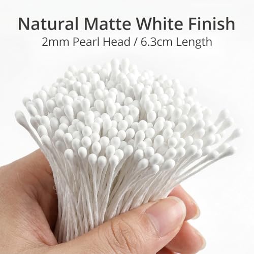 shuielai 700 Pcs 2Mm Handmade Artificial Flower Stamen DIY Craft Floral Core for Wedding Bouquet Home Decor Party Scrapbooking Artificial Flower Making Craft Project