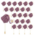 uxcell 24pcs SOYA Red Rose Boutonnieres Flower Buttonholes Pocket Boutonnieres Pins for Wedding Ceremony Anniversary Prom Formal Dinner Party - color: Soya Red