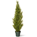 National Tree Company Artificial Tall Potted Shrub, Arborvitae, Green, Includes Dark Green Pot Base, Outdoor Collection, 48 Inches - size: 4ft