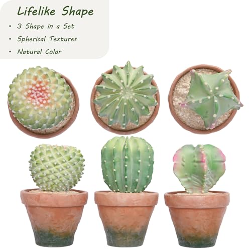 bellacat Fake Succulents with Warm White & Color Changing Lights, 9.3in Lifelike Artificial Succulent Plants, Faux Succulents Light Up Plants for Desk Shelf Living Room Bedroom Decor, Set of 3 Shape - color: Succulent D-5.1in Pot