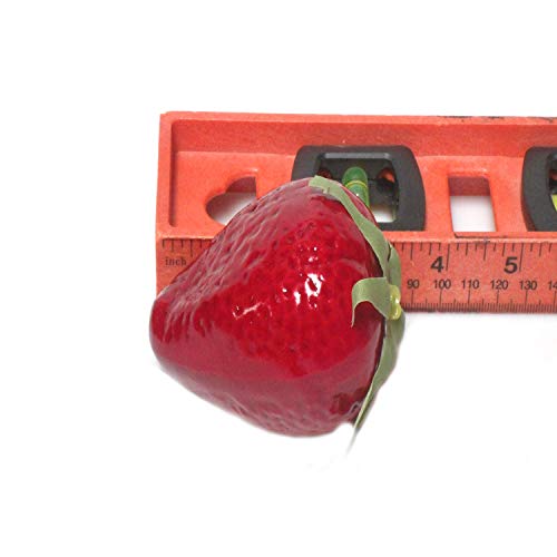 Vasefill Artificial Strawberry Fruit Pack of 6 Fake Fruits Six-Pieces Red Fresa Strawberries - color: Strawberry