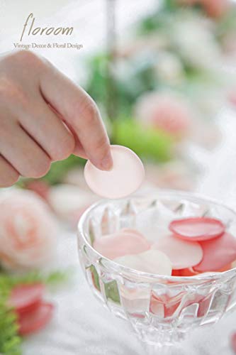 Floroom 500pcs Rose Petals Blush Pink Faux Silk Flower Petals for Wedding Flower Girl Basket Aisle Scatter Cake Dinner Table Centerpieces Party Confetti Bridal Shower Romantic Night Decoration - color: Coral Blush, size: 500pcs