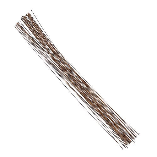 Decora 24 Gauge Brown Floral Wire 16 inch,50/Package - color: brown