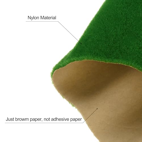MECCANIXITY 5pcs Artificial Model Grass Mat 14" x 20"(35cm x 50cm) Green Small Realistic Fake Turf for Garden Lawn Decoration Model - color: Green