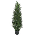 4ft Outdoor UV-Resistant Artificial Cedar Cone-Shaped Topiary Tree w/Pot -Green