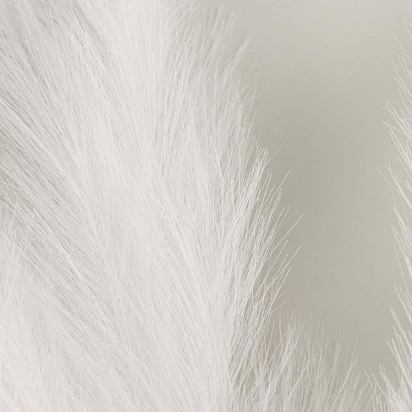 Tableclothsfactory 3 Stems | 44" White Artificial Pampas Grass Plant Sprays, Faux Branches Vase Flower Arrangement - color: White