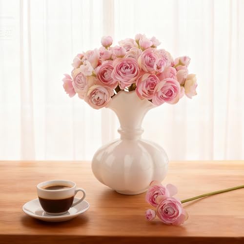 24 Stems Artificial Ranunculus Flowers - 96 Bloom Faux Silk Ranunculus Bouquet for Wedding Decorations, Home Décor, Holiday Arrangements & Large Event Centerpieces (Mixed Purple) - color: Mixed Purple