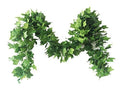 40 Ft Artificial Ivy Silk Vines Fake Hanging Plants High Simulation Garlands Greenery Chain for Home Wedding Wall Party Decoration, Pack of 5 - size: Leaves Dia:2.76"