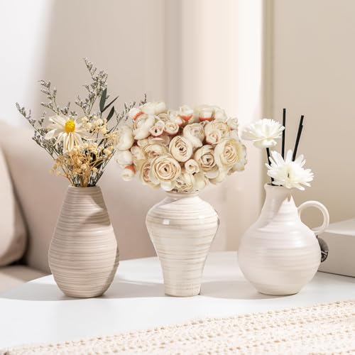 IPOPU Ranunculus Artificial Flowers 2Bouquets Silk Flowers with Stems 12PCS Mini Fake Flowers for DIY Wedding Bouquet Bridal Shower Decorations Floral Filler Flowers Centerpieces (Beige) - color: Beige