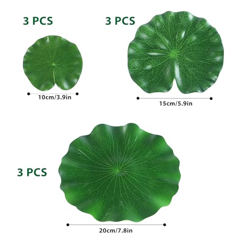19pcs Realistic Floating Foam Lotus Flowers and Lotus Leaves, Artificial Lotus Flowers Water Lilies for Pond Pool, 4" and 6" Large Beautiful Lifelike Water Lilies for Fountain Garden Decoration - color: 19 Colourful