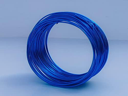 15 Gauge Anodized Aluminum Wire 49 Feet for Jewelry Making Craft DIY（1.5mm,Lake Blue,41516） - color: Lake Blue, size: 15 Gauge